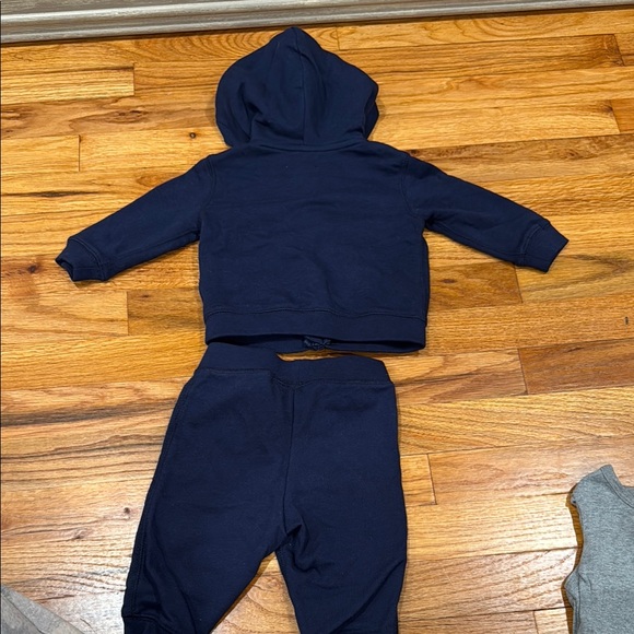 Navy Blue Baby Hoodie and Pants Set - Picture 2 of 3